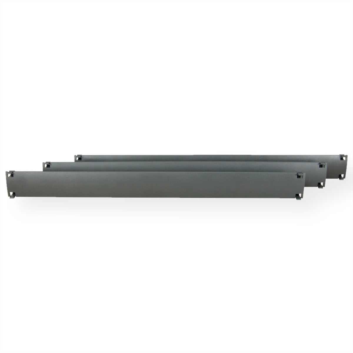 Apranet Blindblende – 19" Rack, 1U, Kunststoff, 10×, Anthrazit