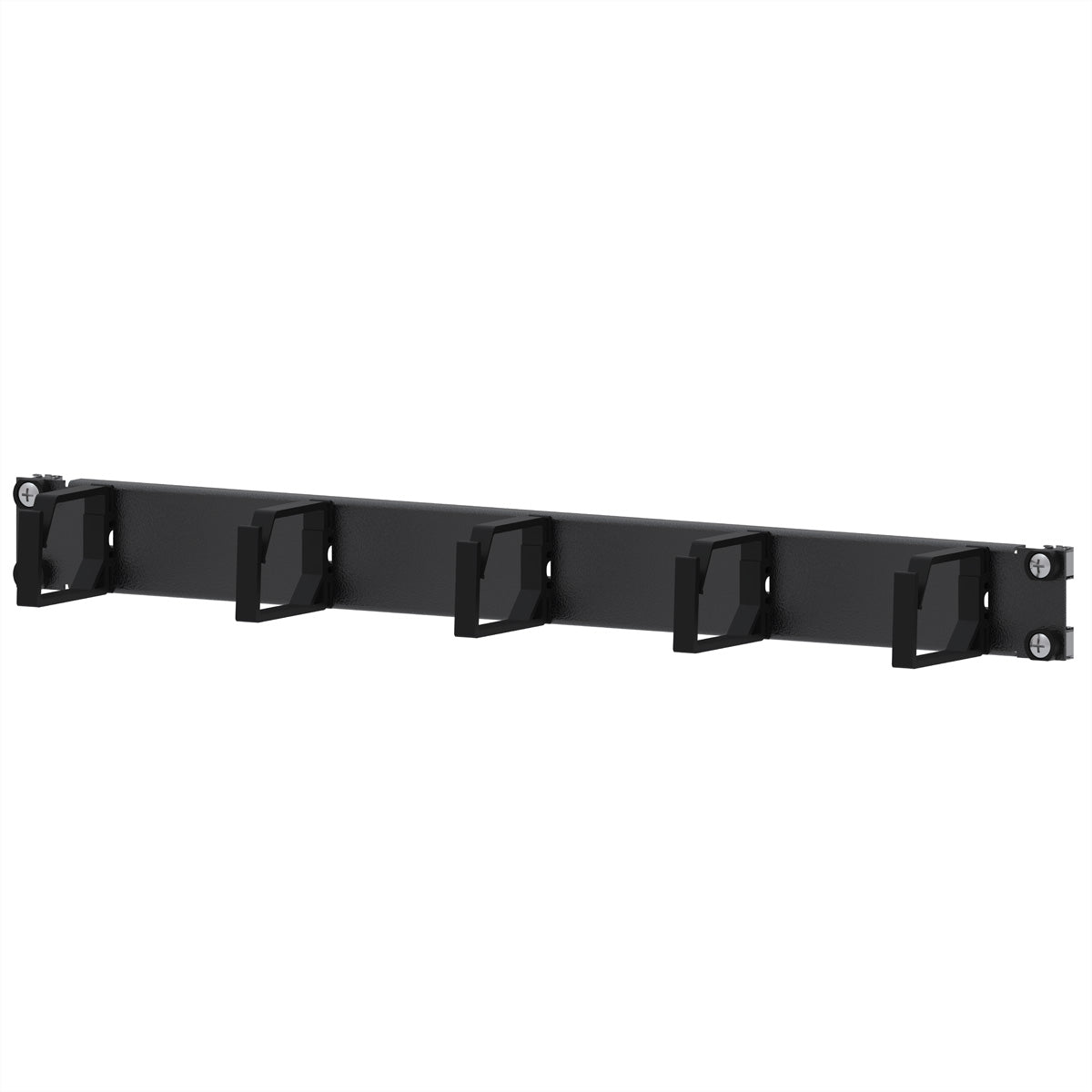 apraNET 19"-Panel – Kabelführung – 19" Rack, 1U, 5× Kabelösen, Schwarz