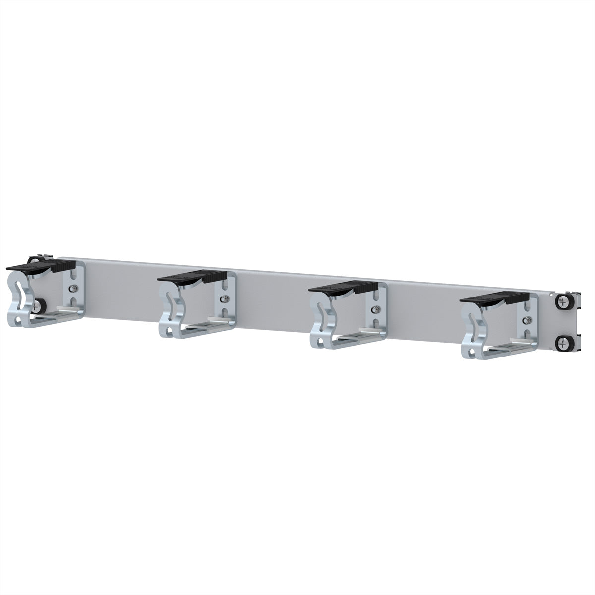 apraNET 19" Panel – Kabelführung – 19" Rack, 1U, 4 Ösen, RAL 7035