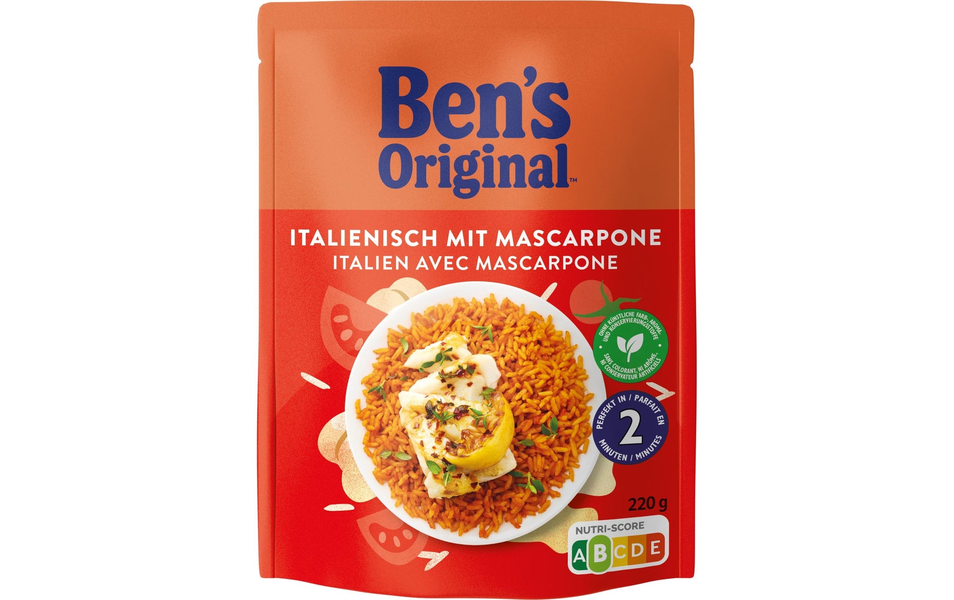 Ben's Original Express Reis Tomate & Mascarpone, vegetarisch – 3×220 g