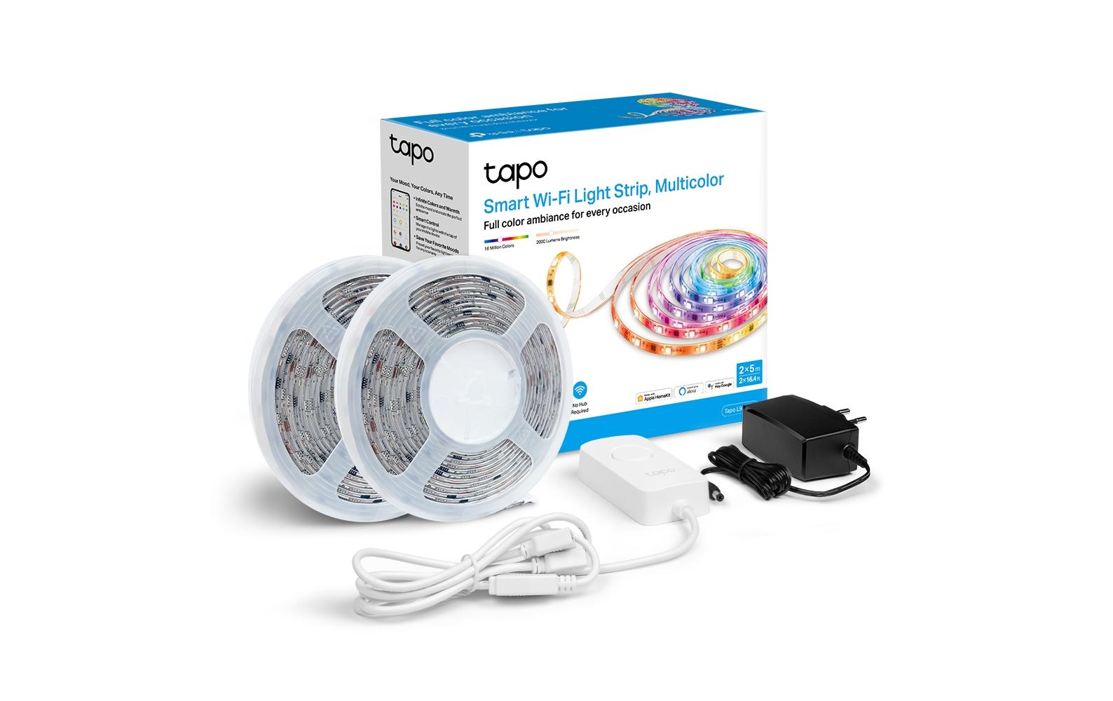TP-Link LED-Lichtstreifen 2er-Set – Smart, wasserfest, PU-Beschichtung – mehrfarbig – 5 m