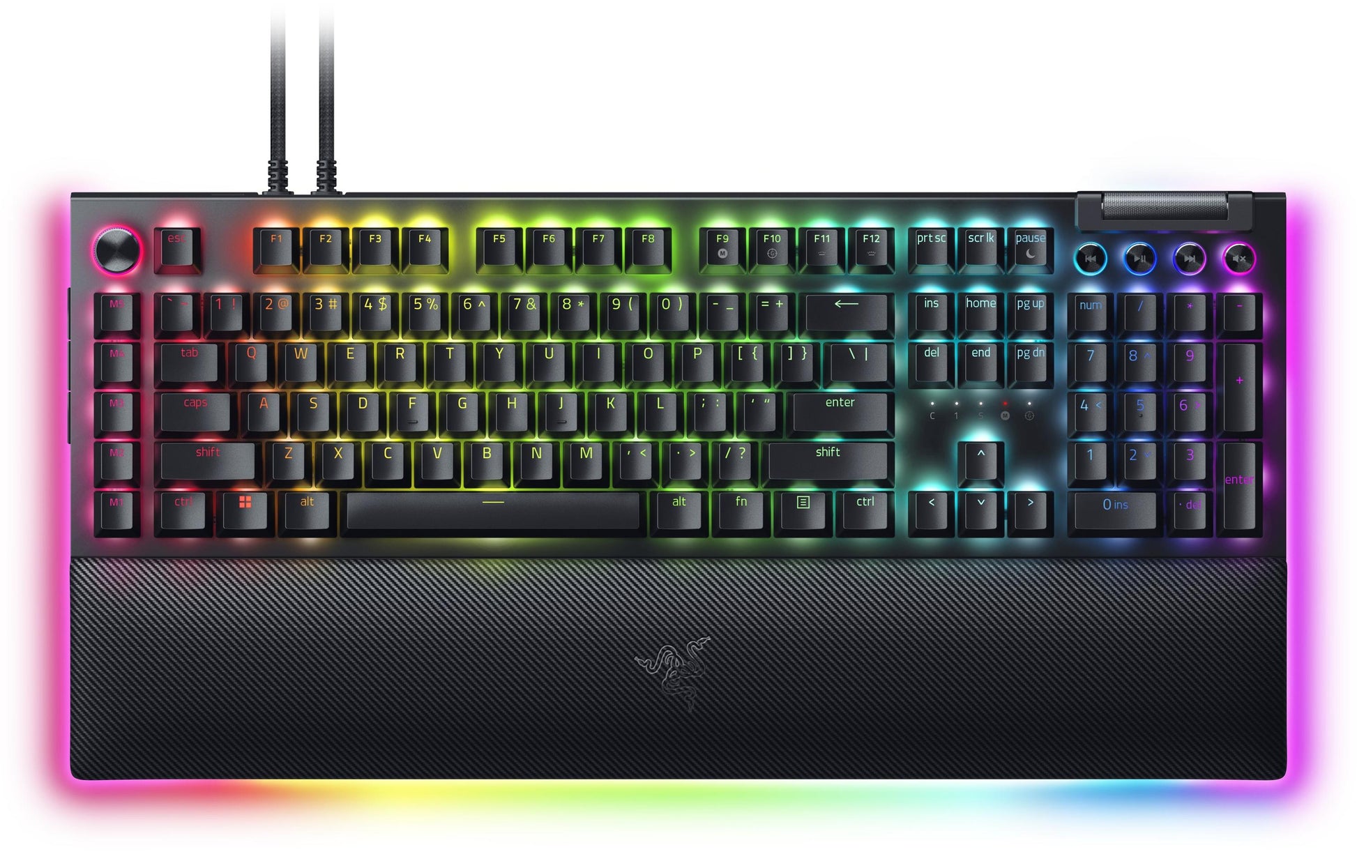 Razer BlackWidow V4 Pro – Tastatur, kabelgebunden (USB-A), CH-Layout (DE-CH), Fullsize (mit Ziffernblock)