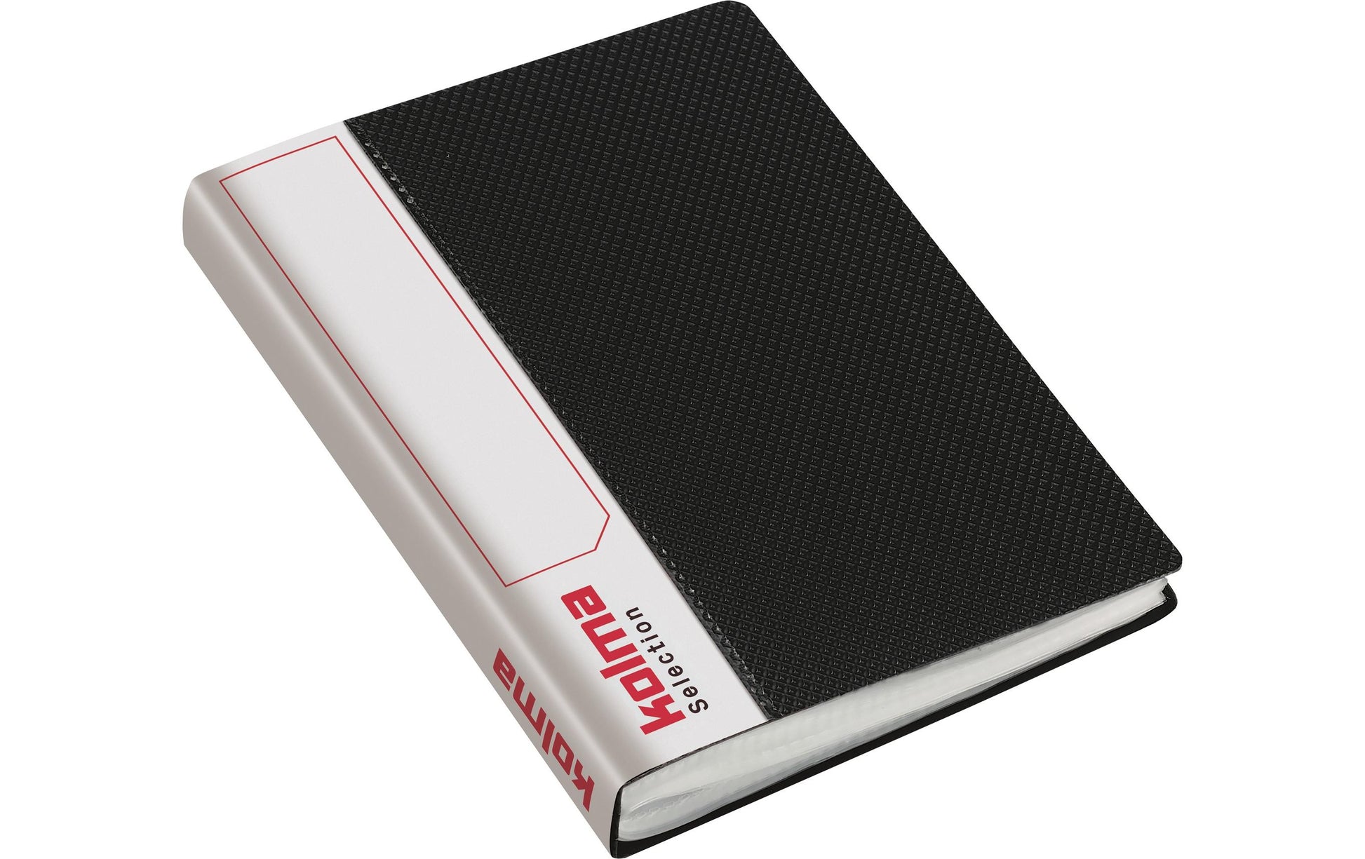 Kolma Sichtbuch Selection – 40 Sichttaschen, A6, glatt, glänzend, schwarz, Kunststoff