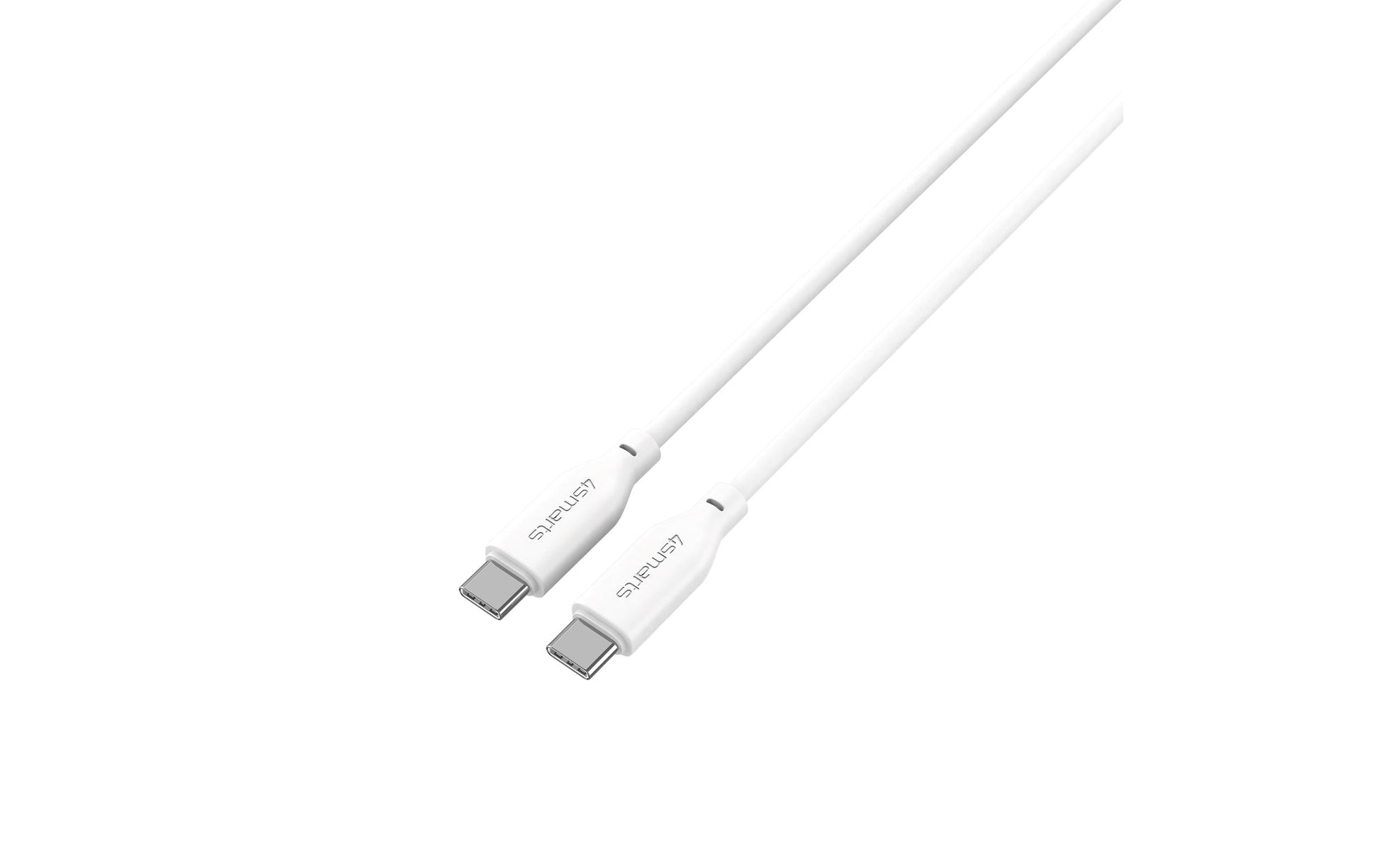 4smarts USB-C auf USB-C Kabel – USB 2.0 (480 Mbit/s) – 1,5 m – PD 60 W – TPE-Mantel – Weiss