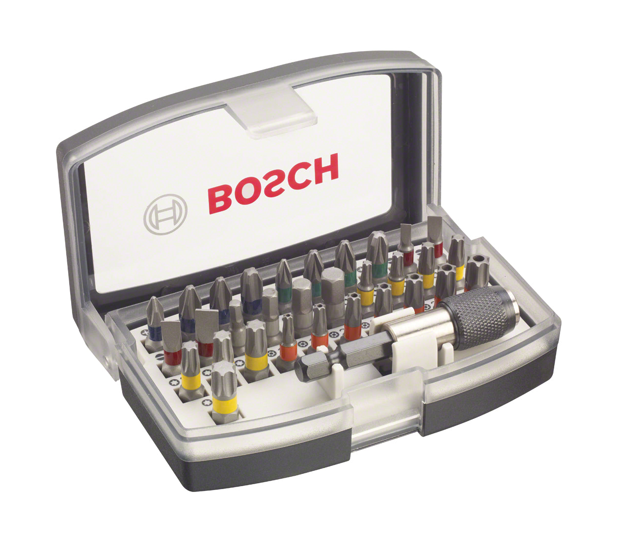 Bosch Professionelles Schrauberbit-Set 25 mm Sechskant – 32-tlg. – für Schrauben