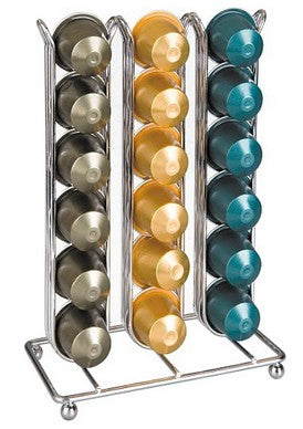 Ibili Kaffeekapselhalter für 36 Kapseln, 13 × 8,7 × 22 cm, Edelstahl, Silber, für Nespresso-Kapseln