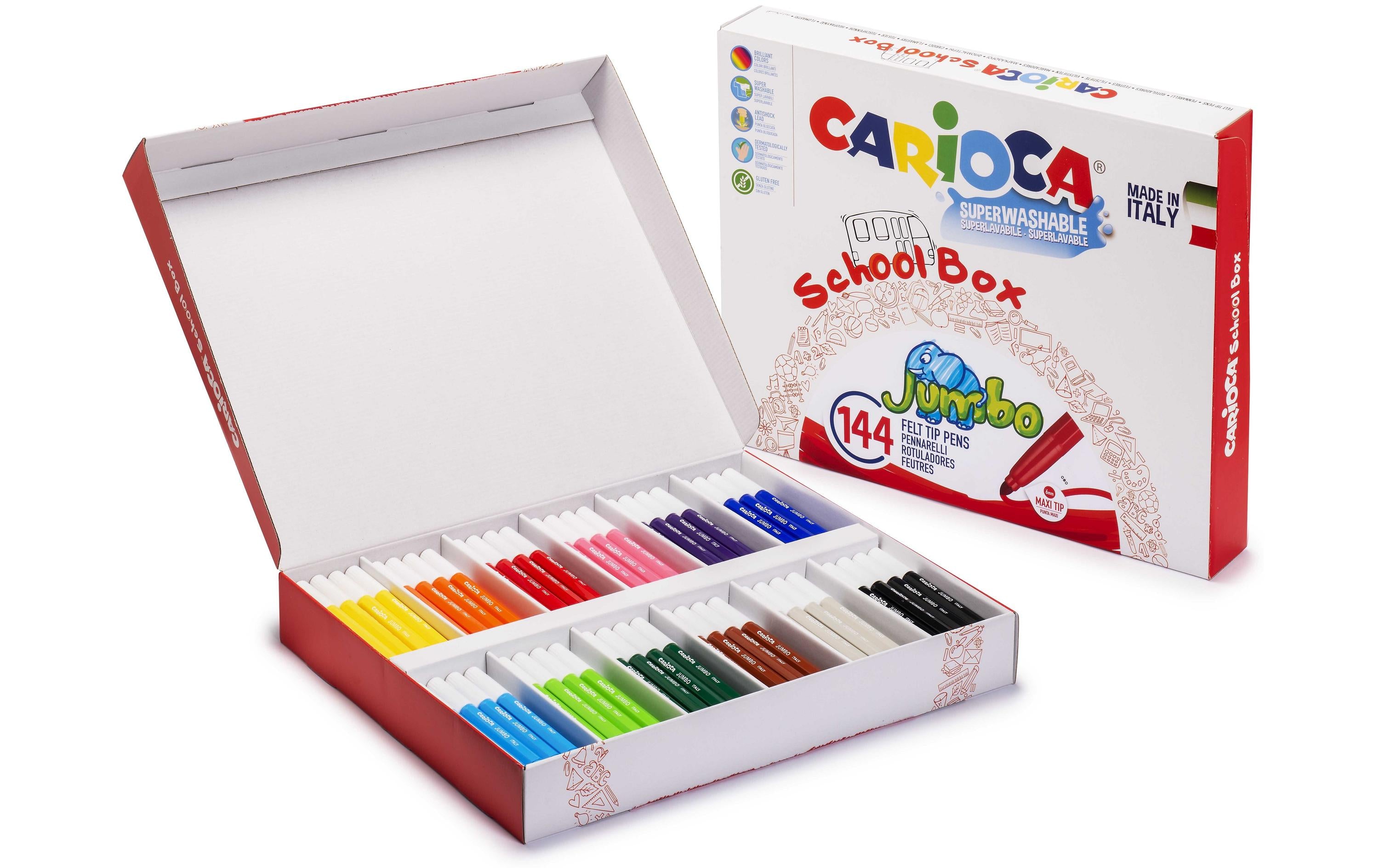 Carioca Fasermaler School Box Jumbo – Mehrfarbig