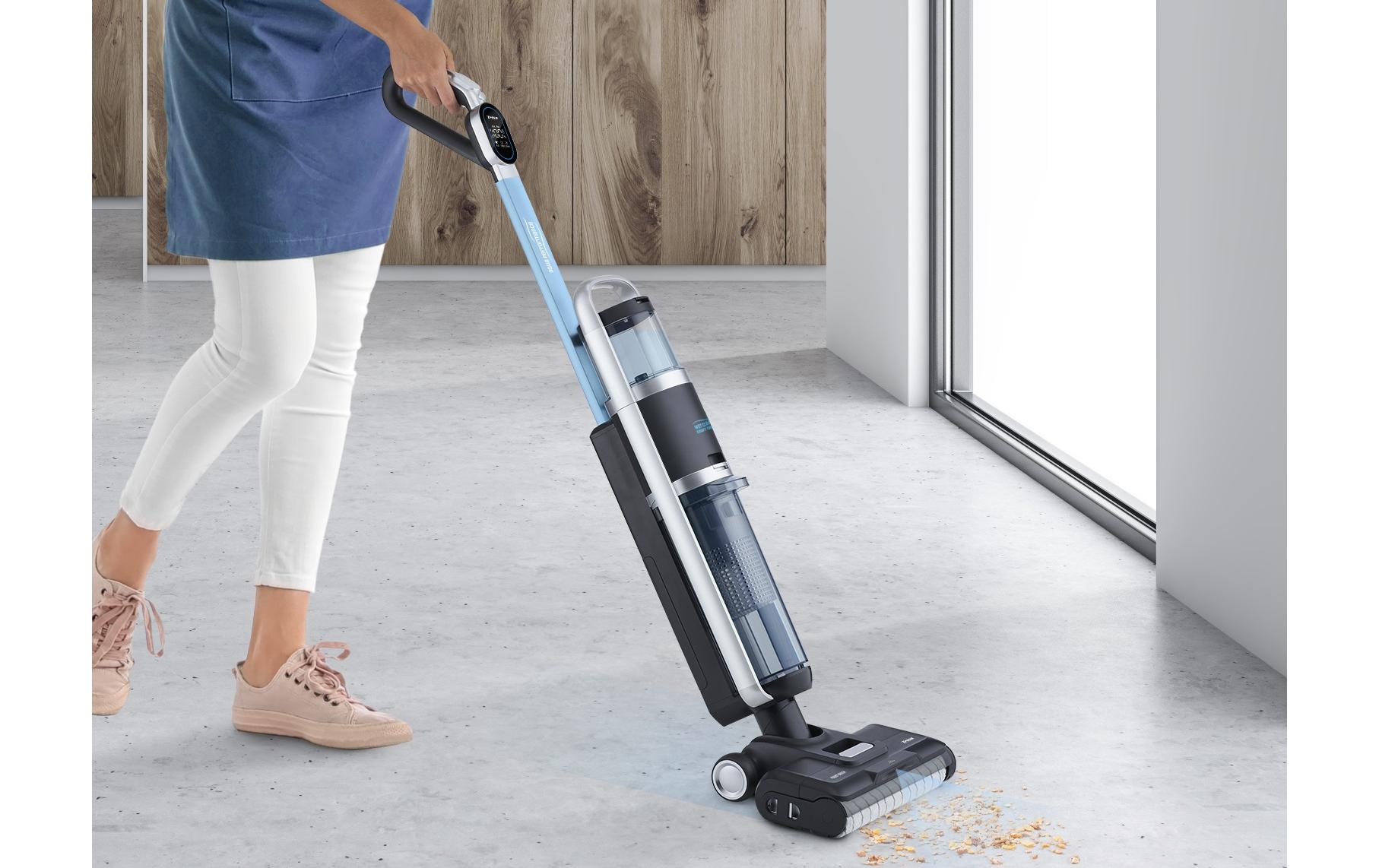 Trisa Akkustaubsauger Wet Clean Smart T0613, 2-in-1 – 35 min, 300 W, 0,80 l Frischwassertank