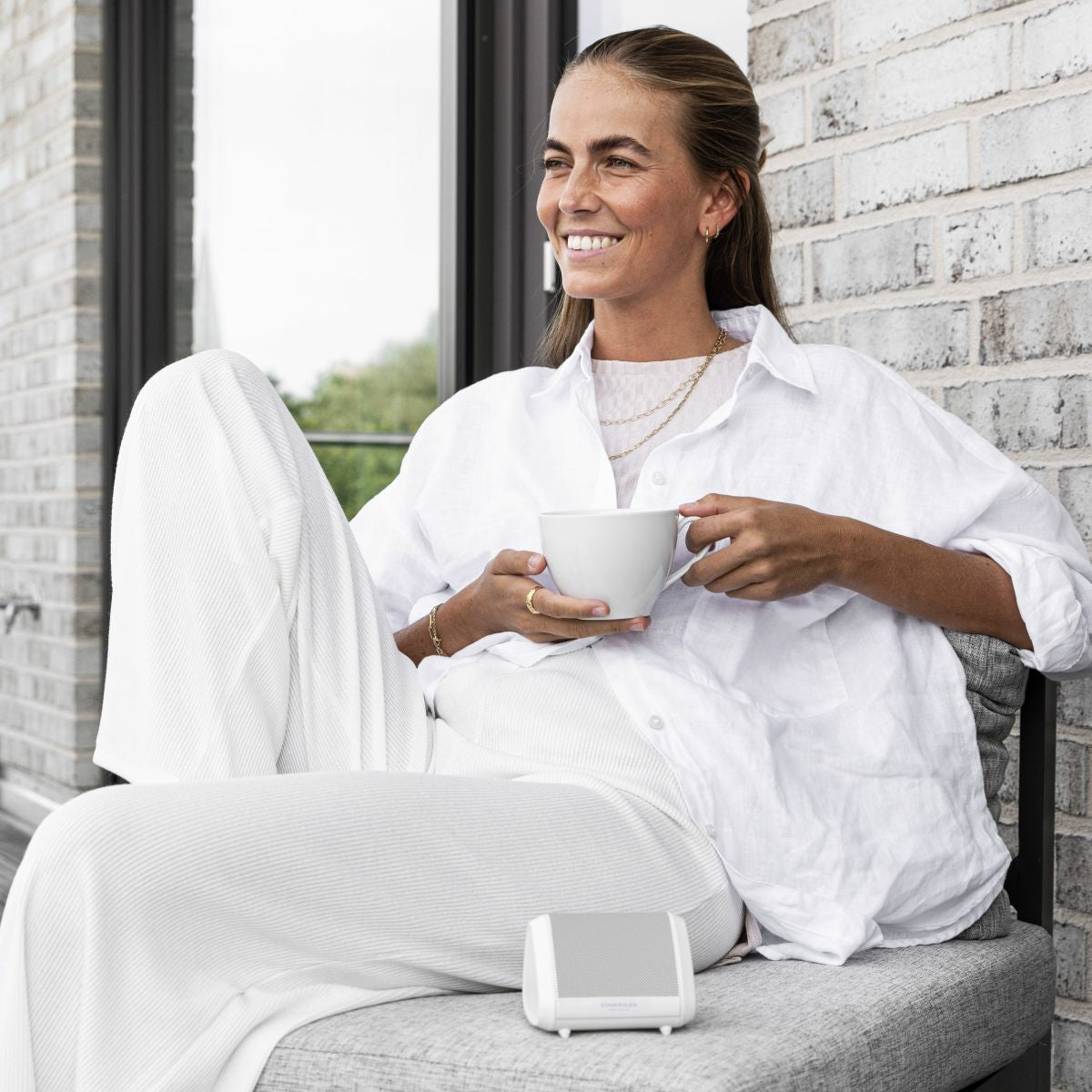 Vonmählen Air Beats Mini – Bluetooth-Lautsprecher – IPX6, 13 h Akku, Bluetooth 5.0, Mikrofon, Weiss