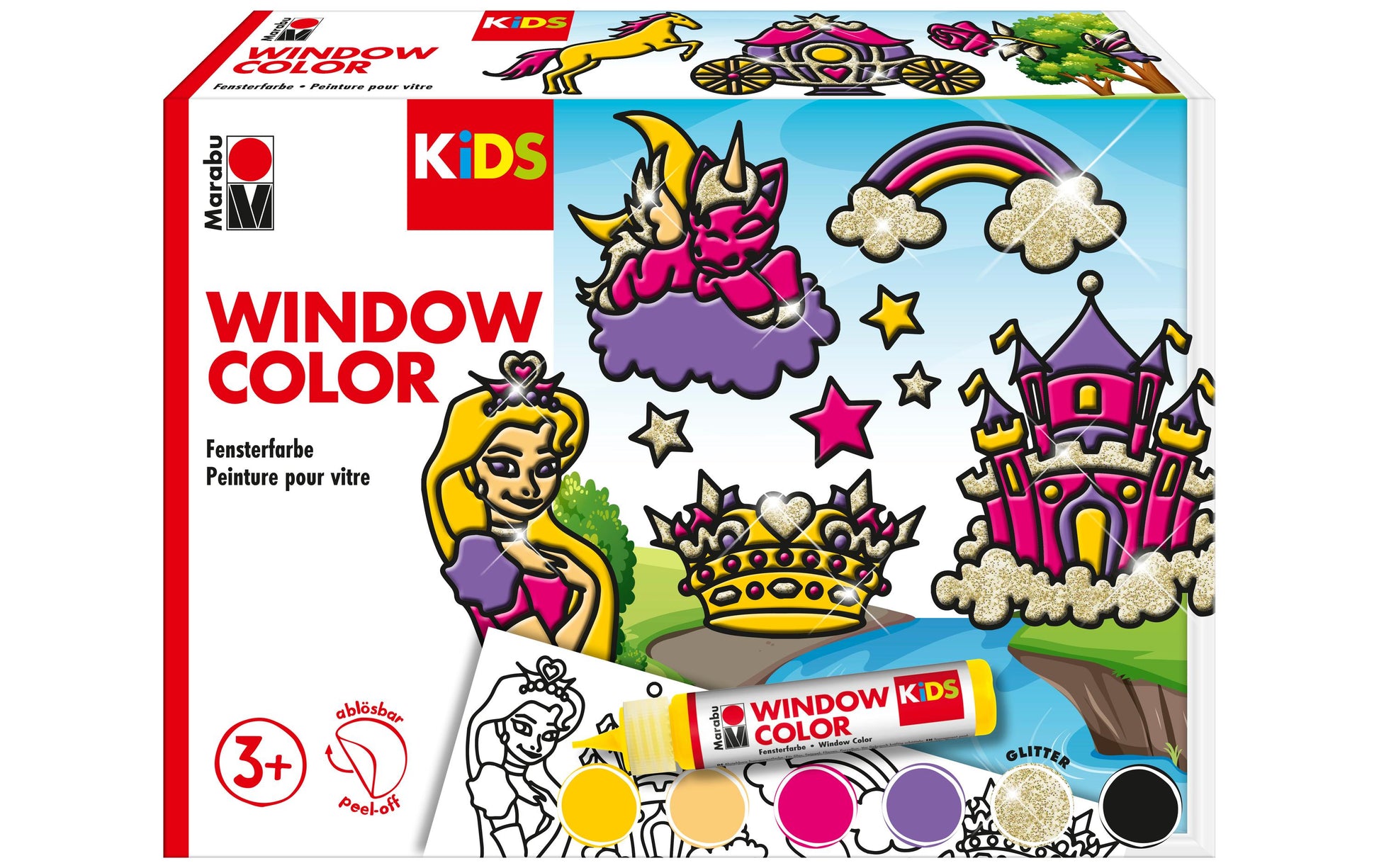 Marabu Window-Color-Set Prinzessin – 6 × 25 ml – ab 3 Jahren