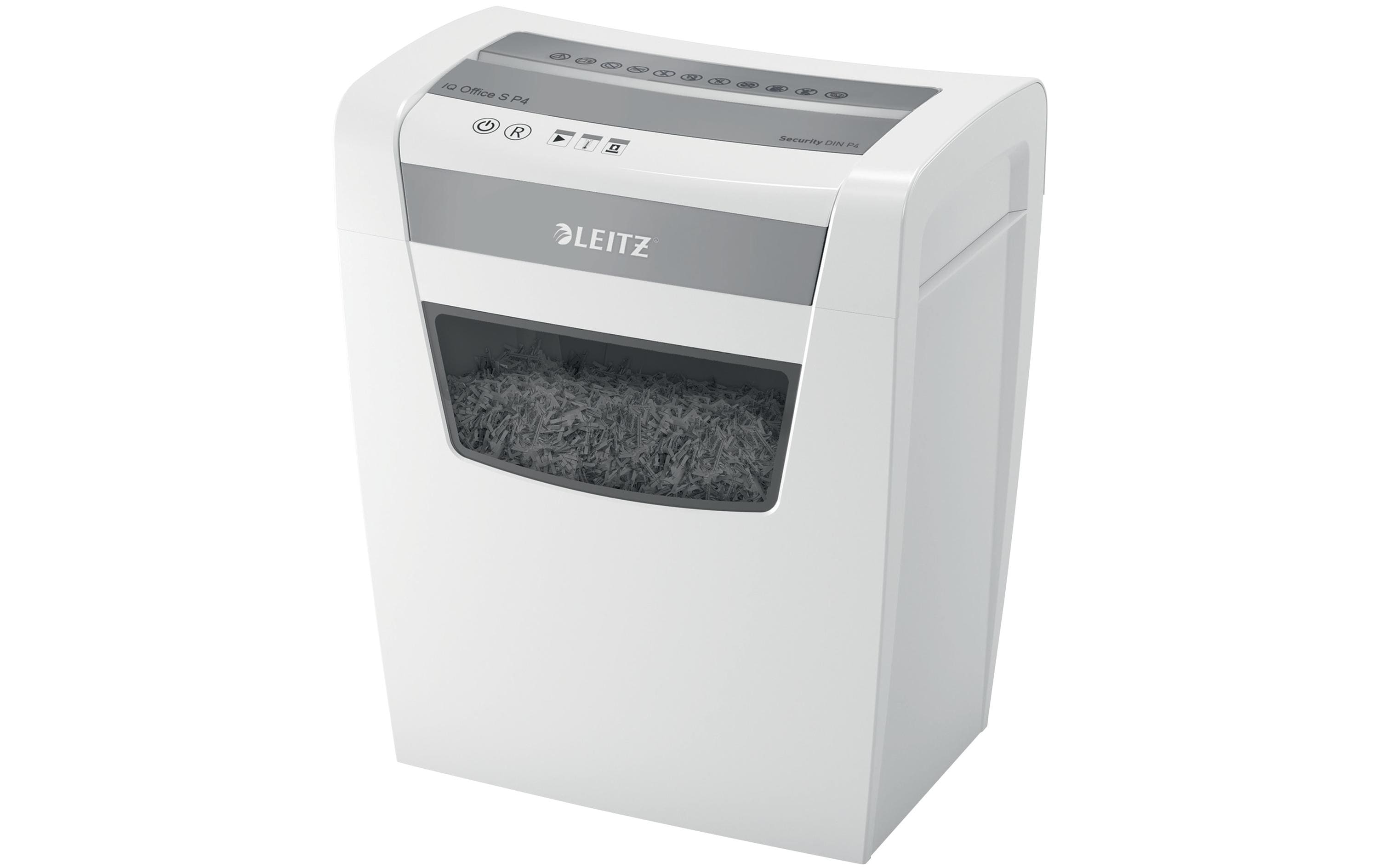 Leitz bürogeräte Leitz IQ Office – Aktenvernichter, DIN P-4, Partikelschnitt 4 × 28 mm, 12 Blatt, 23 l