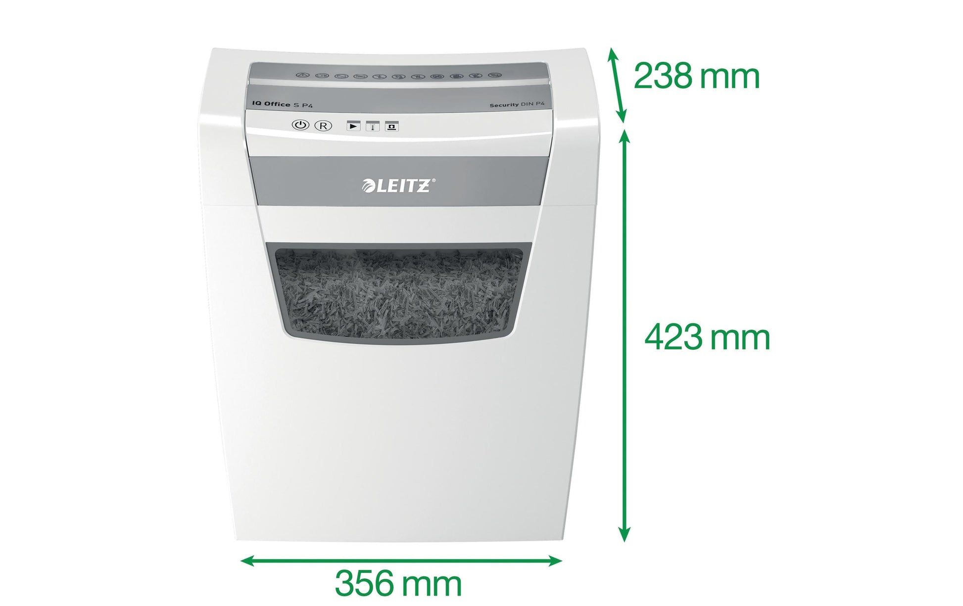 Leitz bürogeräte Leitz IQ Office – Aktenvernichter, DIN P-4, Partikelschnitt 4 × 28 mm, 12 Blatt, 23 l