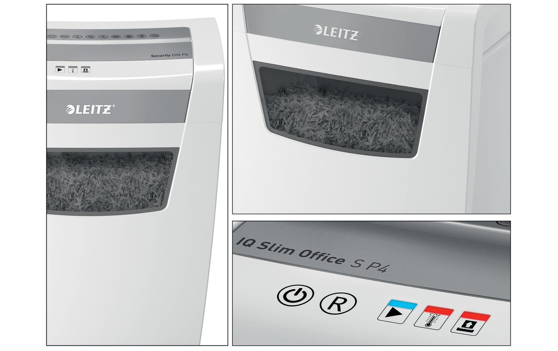 Leitz bürogeräte Leitz IQ Office – Aktenvernichter, DIN P-4, Partikelschnitt 4 × 28 mm, 12 Blatt, 23 l