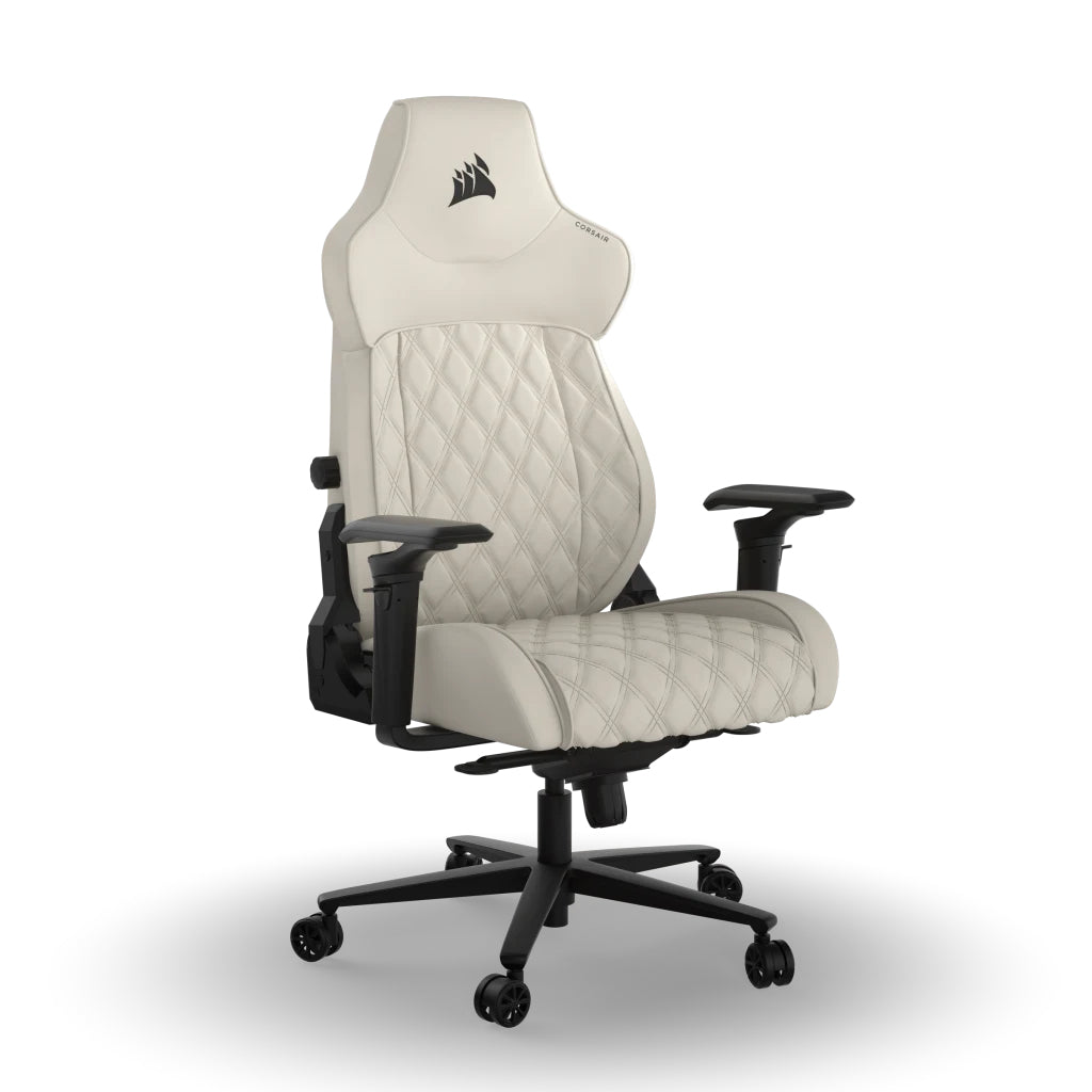 Corsair Bürostuhl T500 Luxe Frost – Sitzhöhe 42–52 cm, 120 kg, Weiss