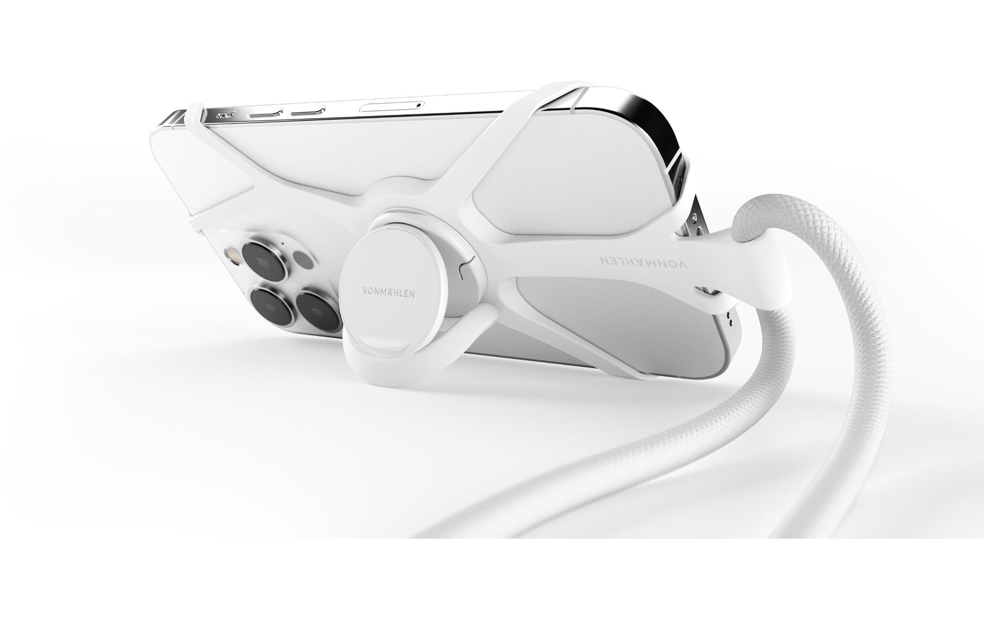 Vonmählen Infinity Plus – Smartphone-Trageband – Nylon/Silikon, Handyhülle, für Smartphones, Weiss