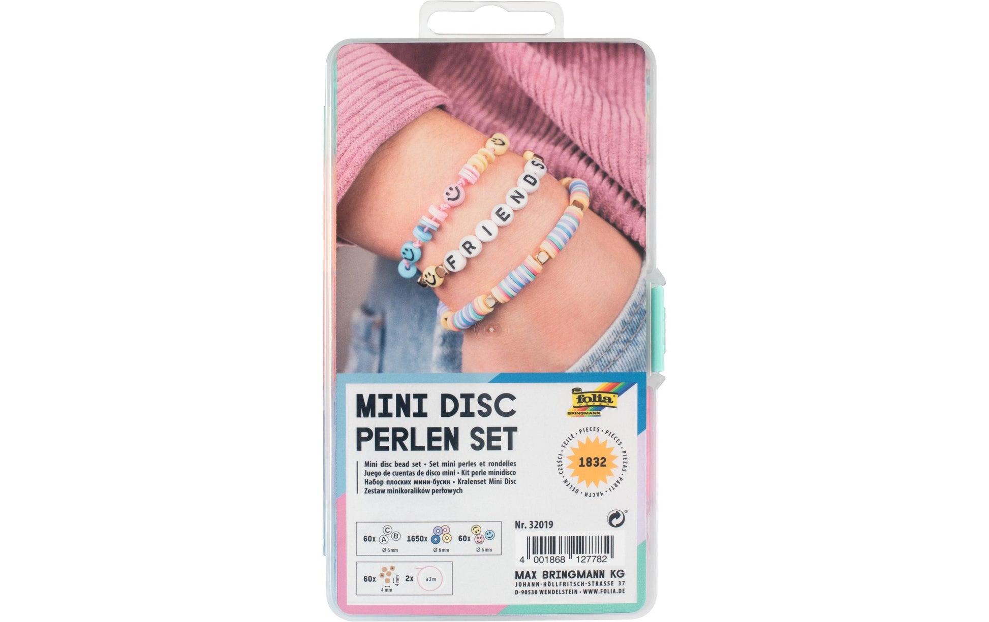 Folia Perlenmischung, Acryl – mehrfarbig – Ø 4–6 mm – 1'832 Stk. – Mini Disc