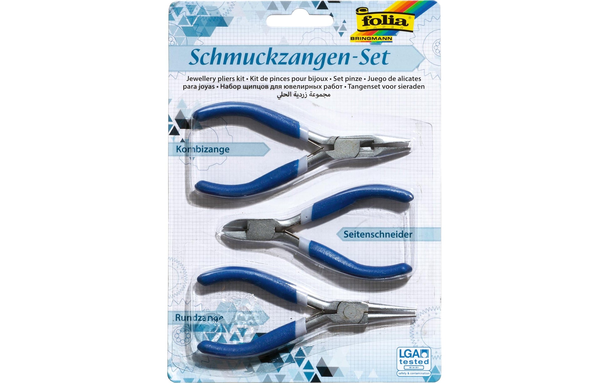 Folia Schmuckzangen-Set – 3-teiliges Set – sortiert – 114 mm