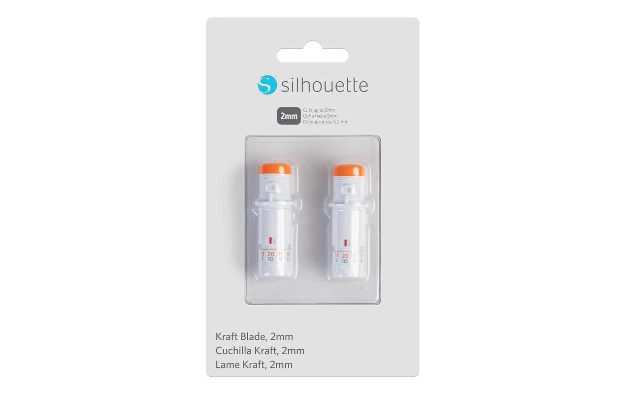 Silhouette Messer Kraft – Ersatzklingen, 2 mm, Orange/Weiss – für Portrait 2, Cameo 3, Cameo 4