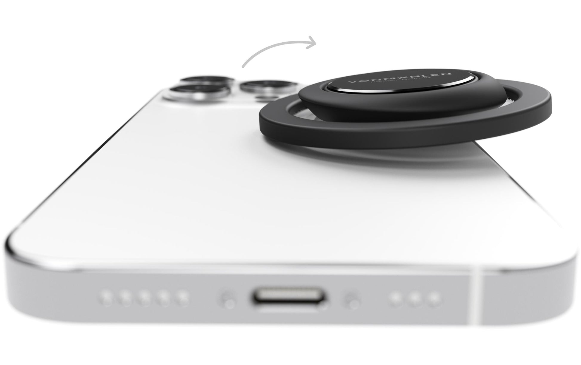 Vonmählen Backflip Mag – Smartphone-Griff – magnetisch (MagSafe) – für MagSafe-kompatible Smartphones – Schwarz