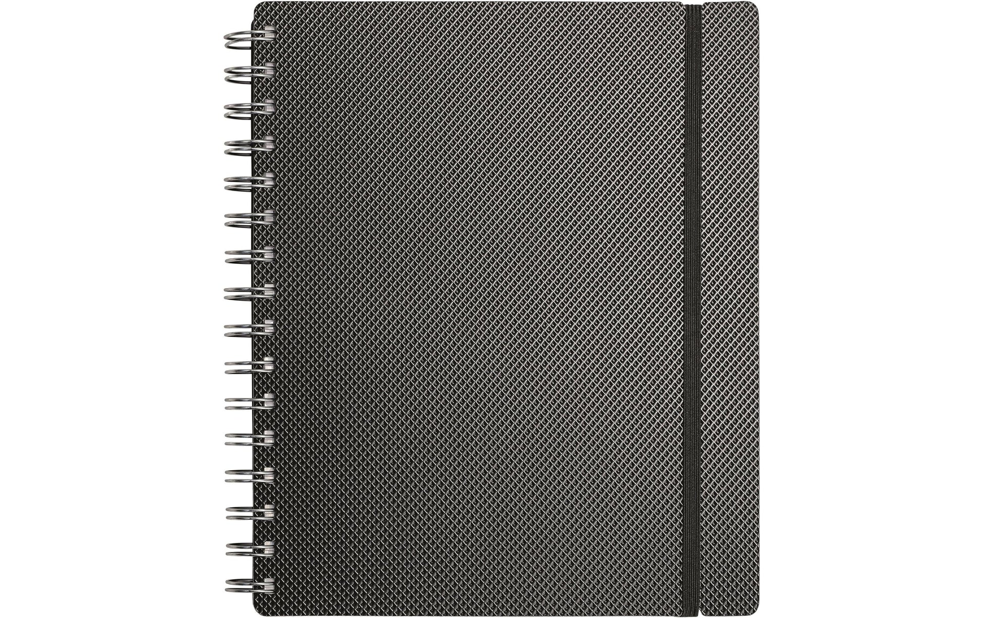 Kolma Collegeblock A5, kariert, Spiralbindung, 120 Blatt, 2-fach gelocht, perforiert, 80 g/m² – schwarz