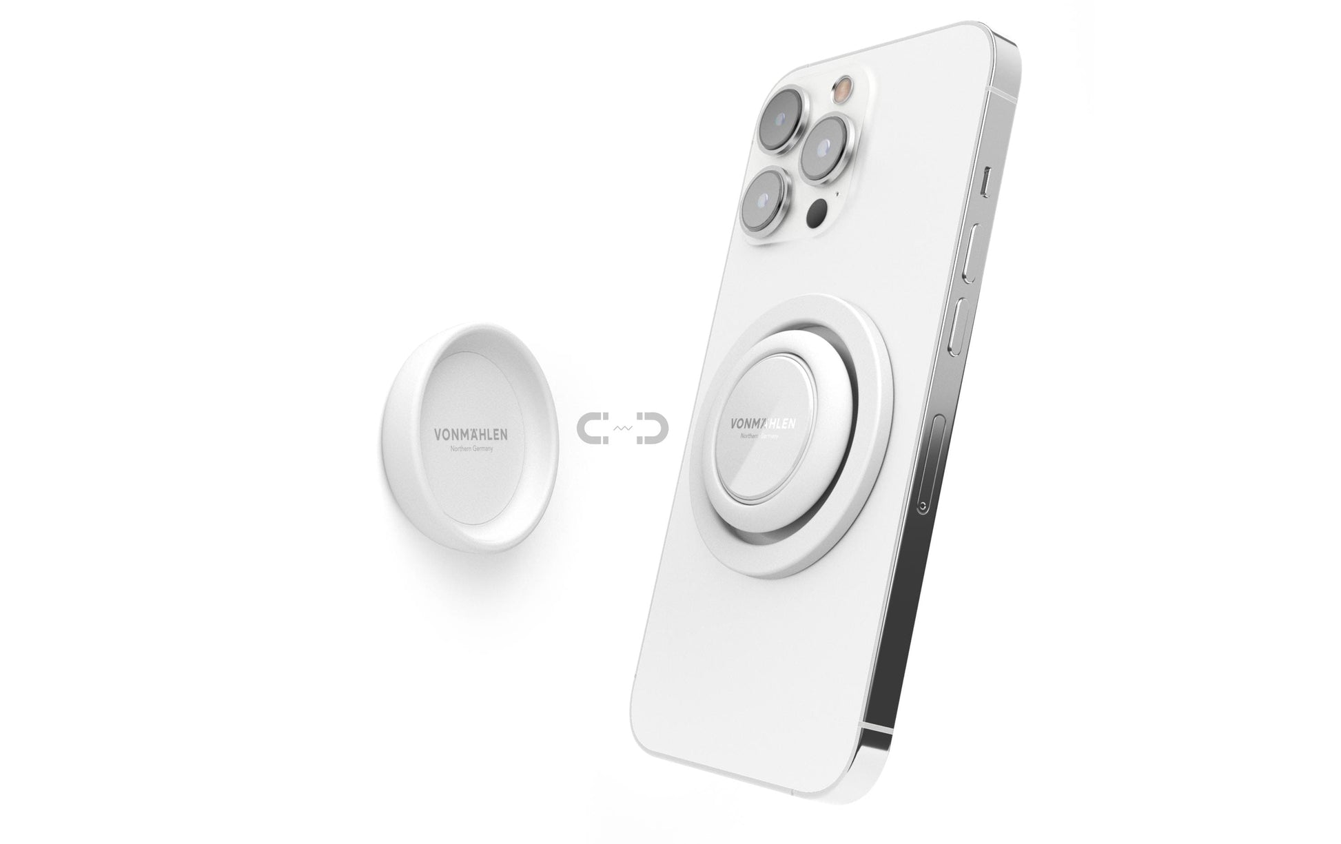 Vonmählen Backflip Mag – Foto-/Video-Griff – magnetisch, MagSafe – für iPhone (MagSafe) – Weiss
