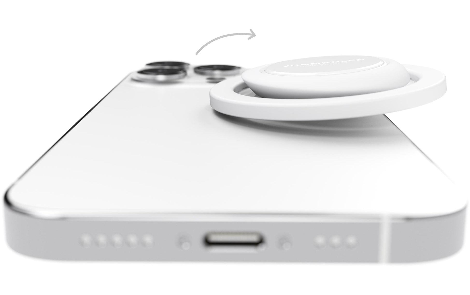 Vonmählen Backflip Mag – Foto-/Video-Griff – magnetisch, MagSafe – für iPhone (MagSafe) – Weiss