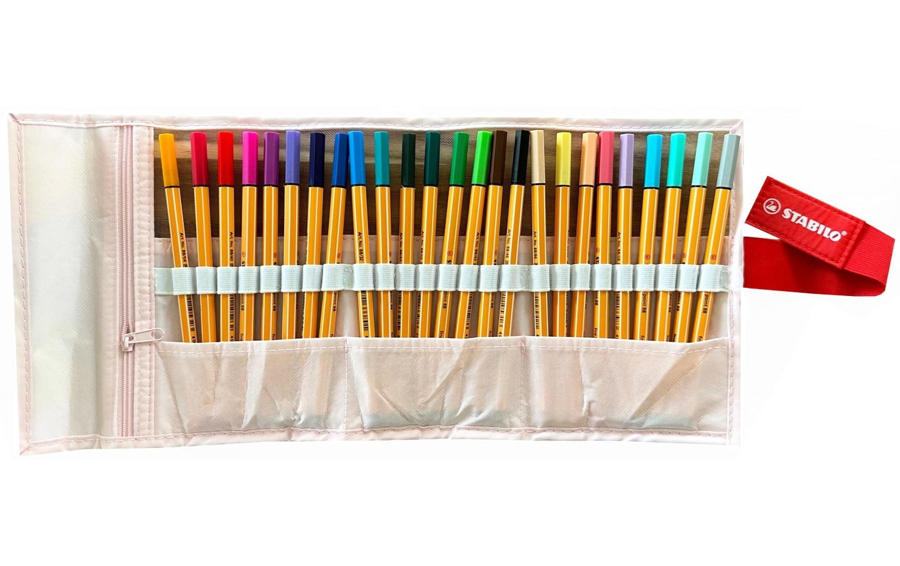 STABILO Fineliner – 25er-Set 0,4 mm – 25 Farben, sortiert