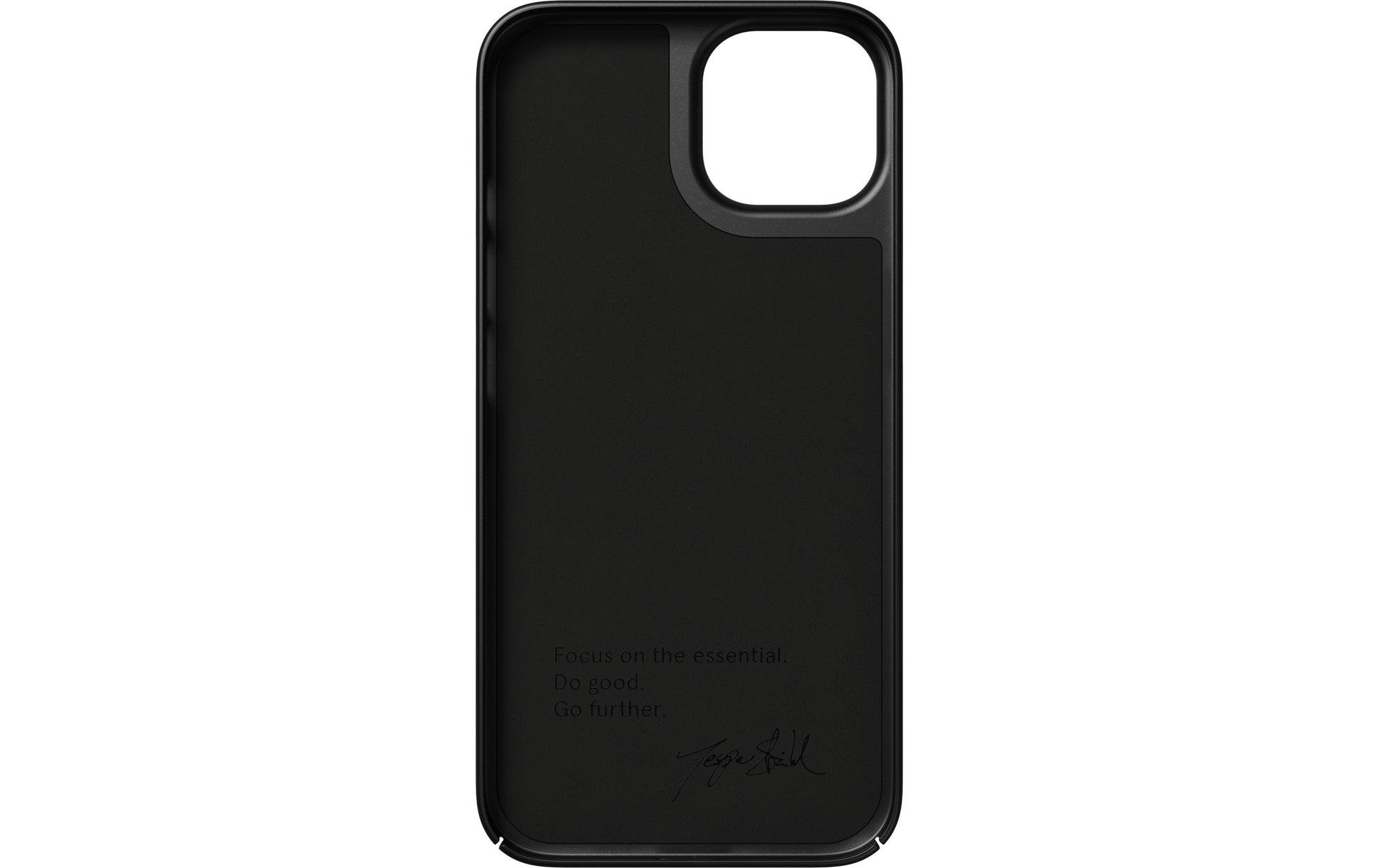 NUDIENT Backcover – für Apple iPhone 14, MagSafe, recycelter Kunststoff + Mikrofaser, Ink Black