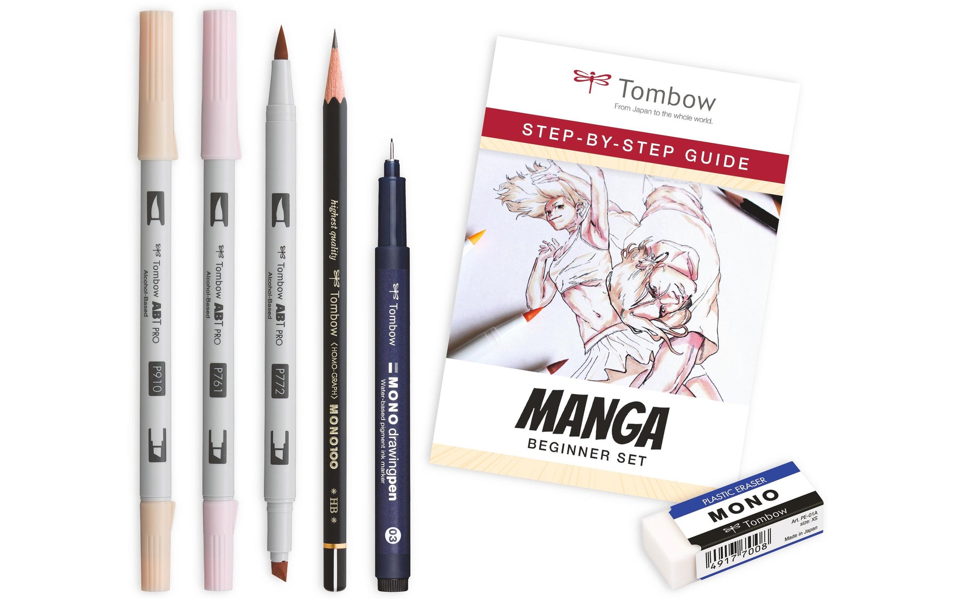 Tombow Starter Kit Handlettering Manga – 3 ABT Pro Dual Brush Pens