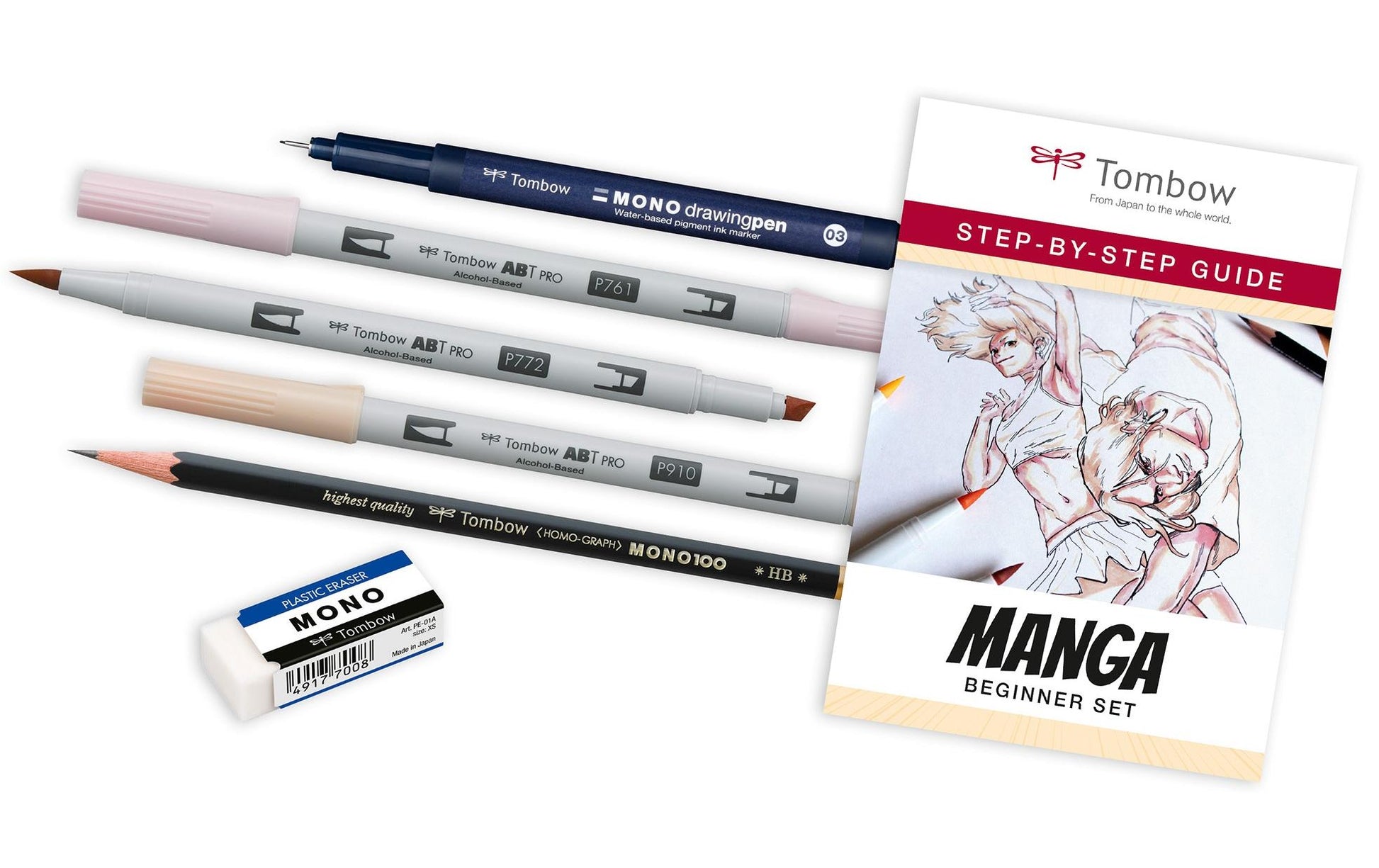 Tombow Starter Kit Handlettering Manga – 3 ABT Pro Dual Brush Pens