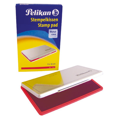 Pelikan Stempelkissen – 160 × 90 mm, Metall, Rot