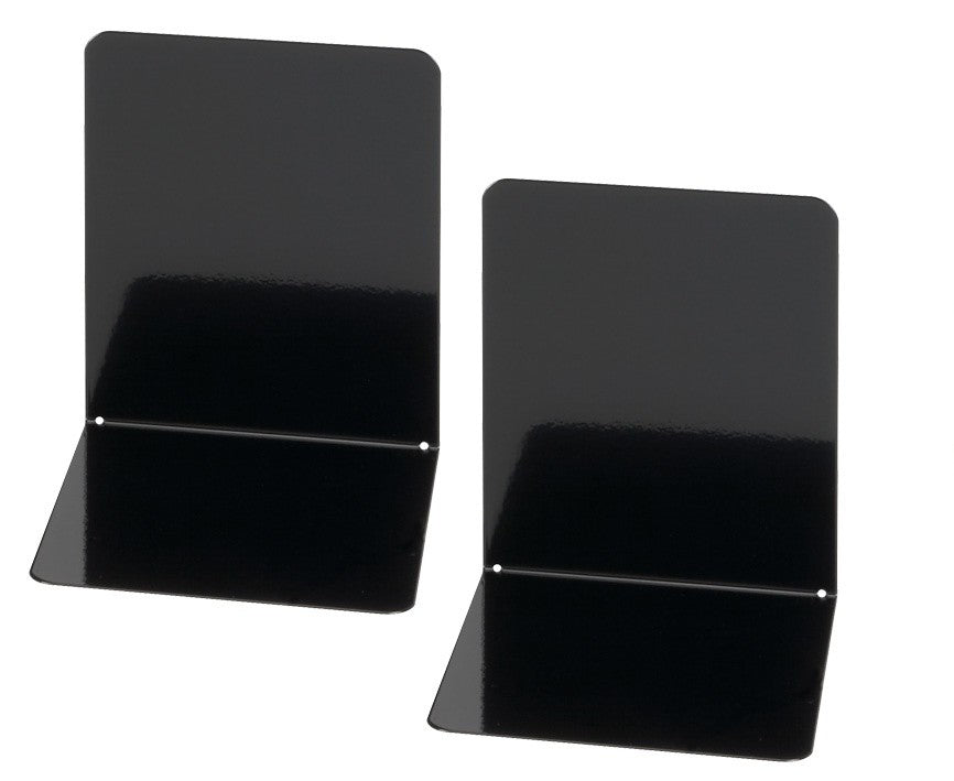 MAUL Buchstützen – schwarz – 120 × 140 mm – Stahl, 2 Stück