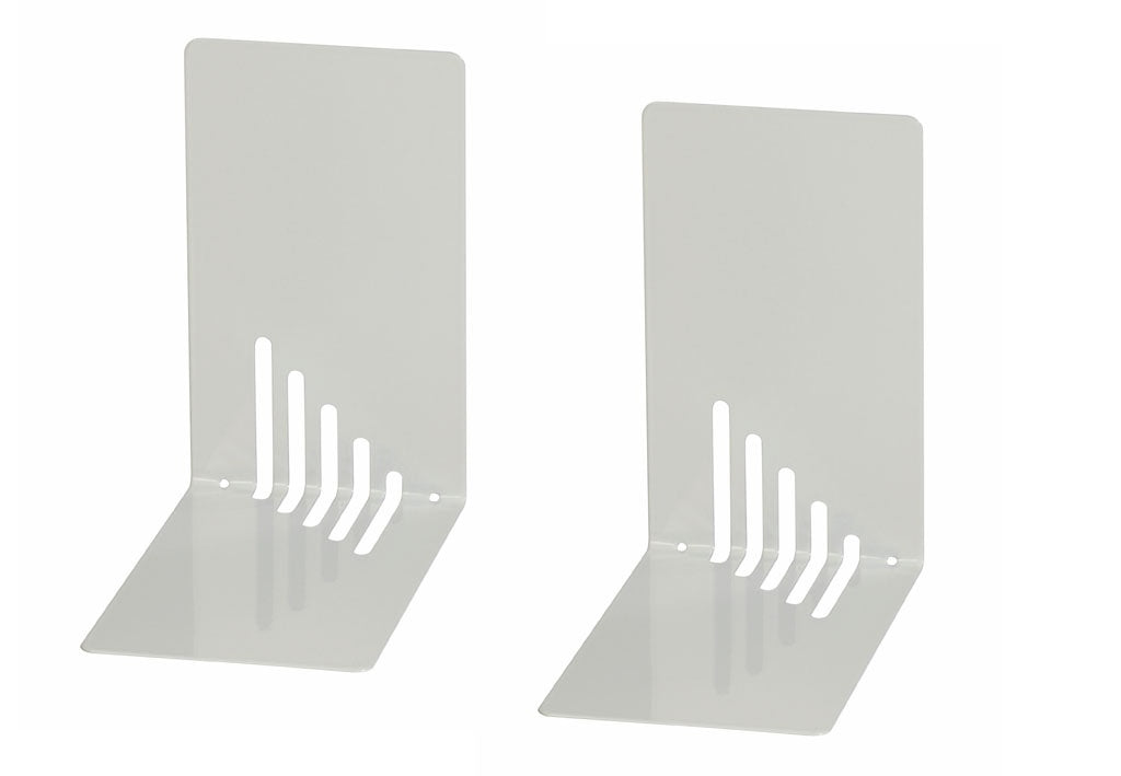 MAUL Buchstützen – grau – 85 × 140 mm – Stahl, 2 Stück