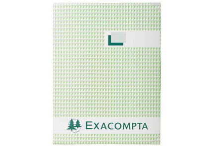 Exacompta Notizbuch – A4 – kariert – 200 Blatt – 110 g/m² – Hardcover, paginierte Seiten, schwarz