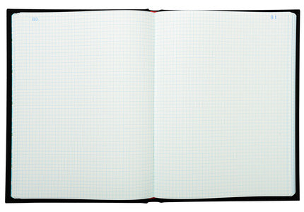 Exacompta Notizbuch – A4 – kariert – 200 Blatt – 110 g/m² – Hardcover, paginierte Seiten, schwarz