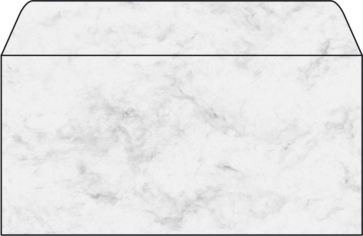 Sigel Couvert C6/5 (220 × 110 mm), ohne Fenster, nassklebend, grau, 90 g/m² – 50 Stk.