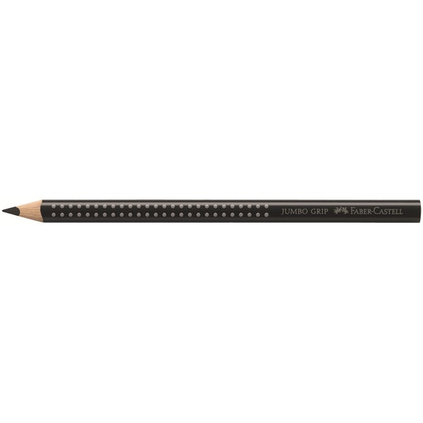Faber-Castell Aquarellfarbstift Jumbo Grip – Schwarz, Ø 5,3 mm, Dreikantig, FSC
