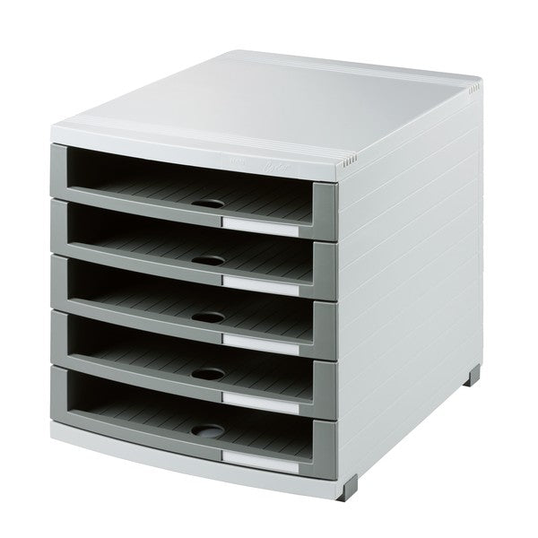 HAN CONTUR Schubladenelement – 5 Schubladen, für A4/C4, mit Auszugssperre, B 300 × H 307 × T 382 mm