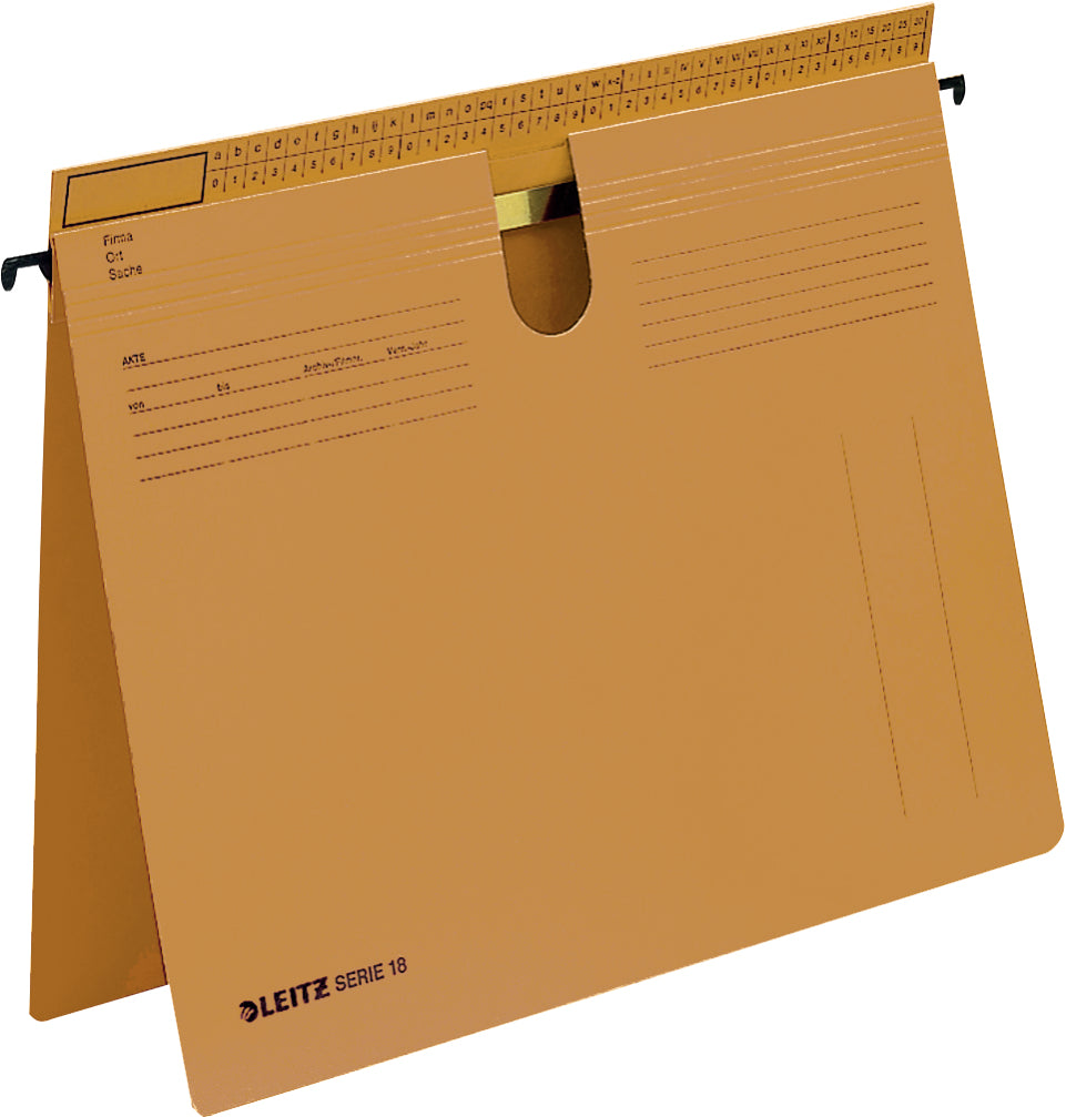 Leitz Hängehefter Serie 18 – für A4, 1-teilig, Braun, Karton, 50 Stk.