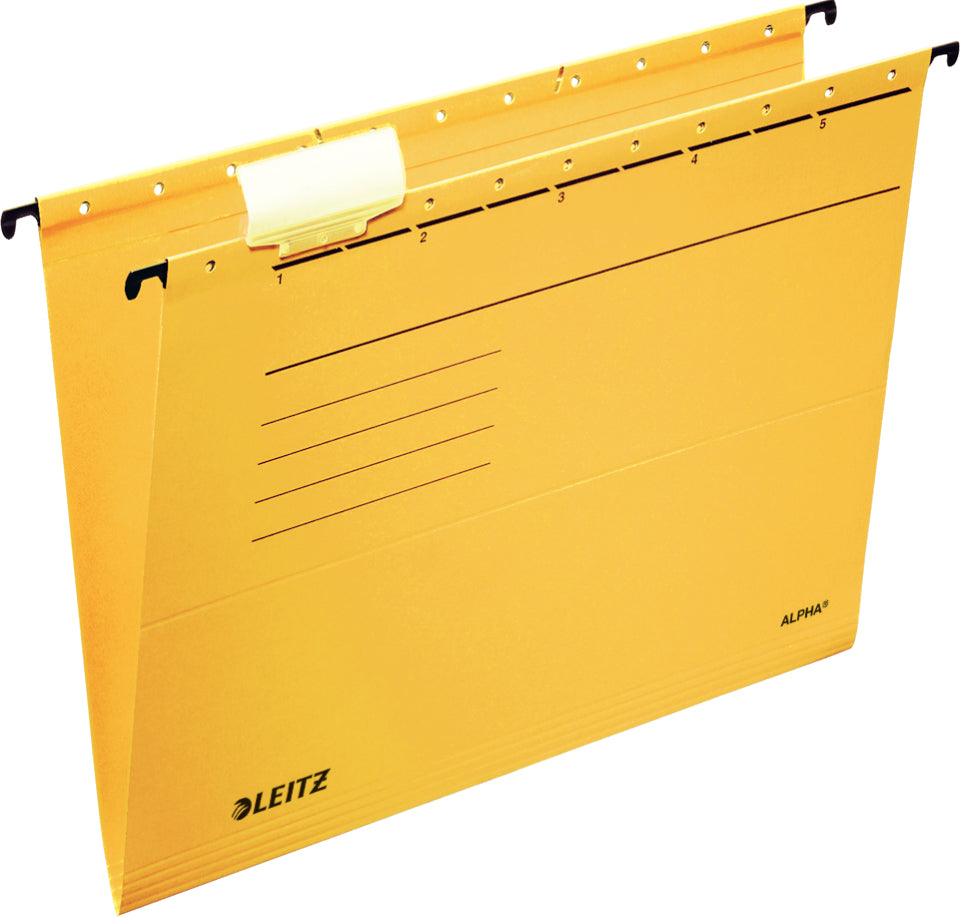 Leitz Hängemappe Alpha – für A4, Grün, Karton, inkl. Reiter, seitlich offen