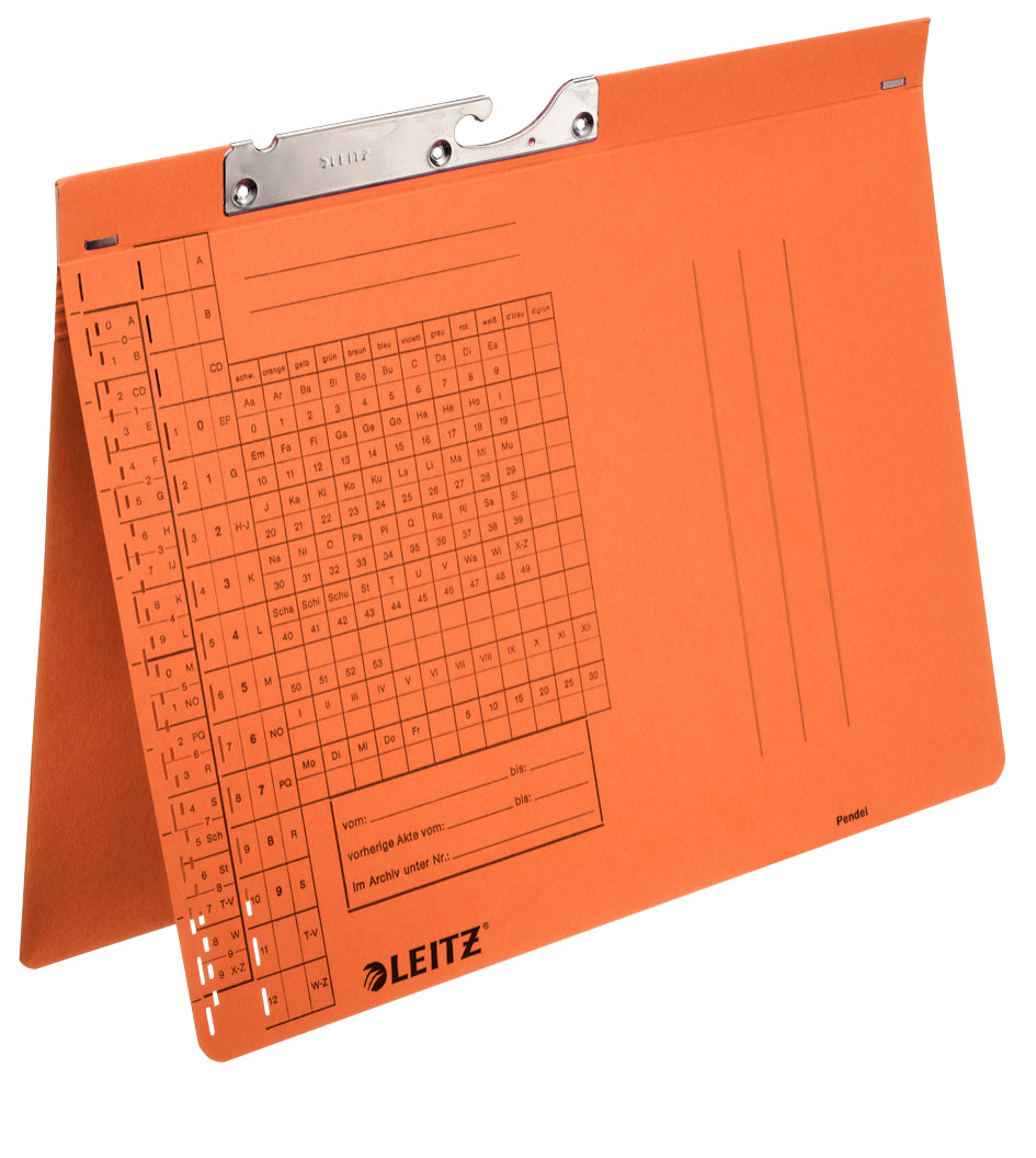 Leitz Hängehefter – für A4, 1-teilig, Orange, Karton, 50 Stk.