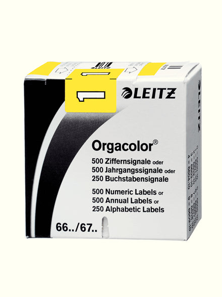 Leitz Orgacolor Schuletiketten – Motiv Gelb – Abgerundete Ecken, Permanent Haftend