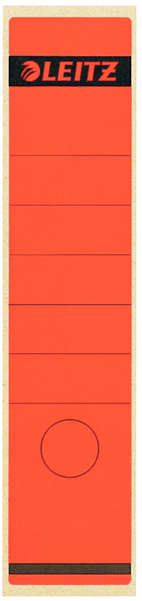 Leitz Ordnerrücken-Etiketten – 61 × 285 mm, permanent, rot, Papier, für Leitz Standard- und Hartpappe-Ordner