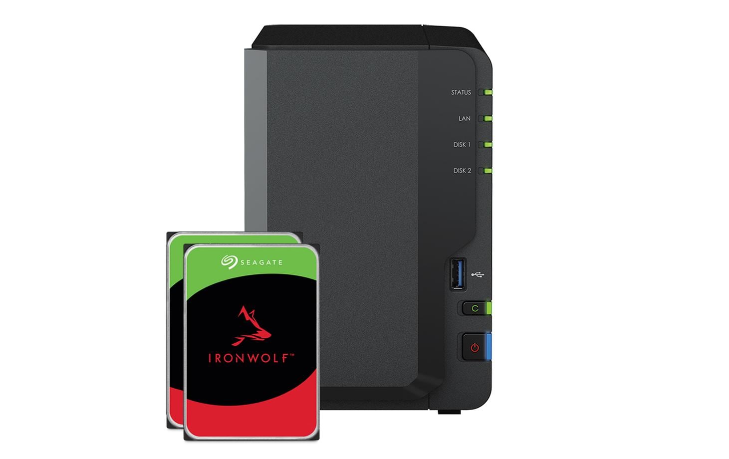 Synology DS223 – 2-Bay Desktop NAS – Realtek RTD1619B, 2 GB RAM, 1GbE, DSM, 8 TB HDD vorinstalliert