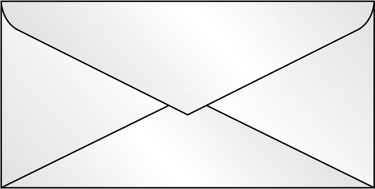 Sigel Couvert C6/5 (110 × 220 mm), ohne Fenster, nassklebend, weiss, 100 g/m² – 25 Stk.