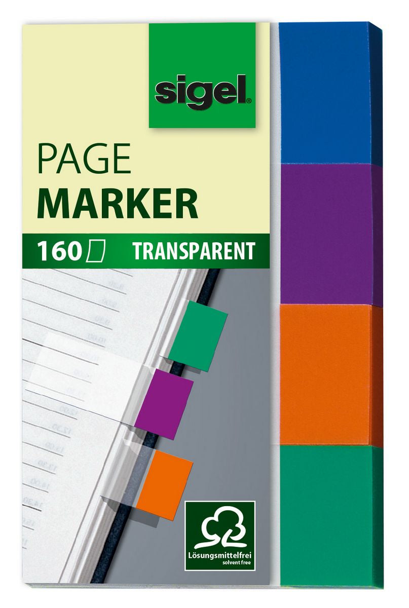 Sigel Page Marker – 20×50 mm – sortiert, 4×40 Stück
