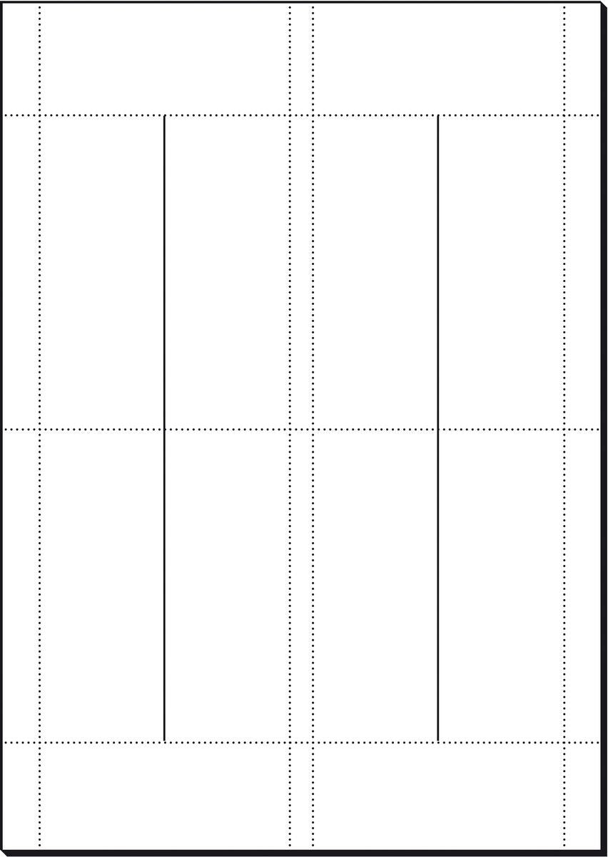 Sigel Tischkarten 95 × 85 mm, 185 g/m², weiss, Papier, vorgefalzt – für Inkjet, Laser, Kopierer – 80 Karten