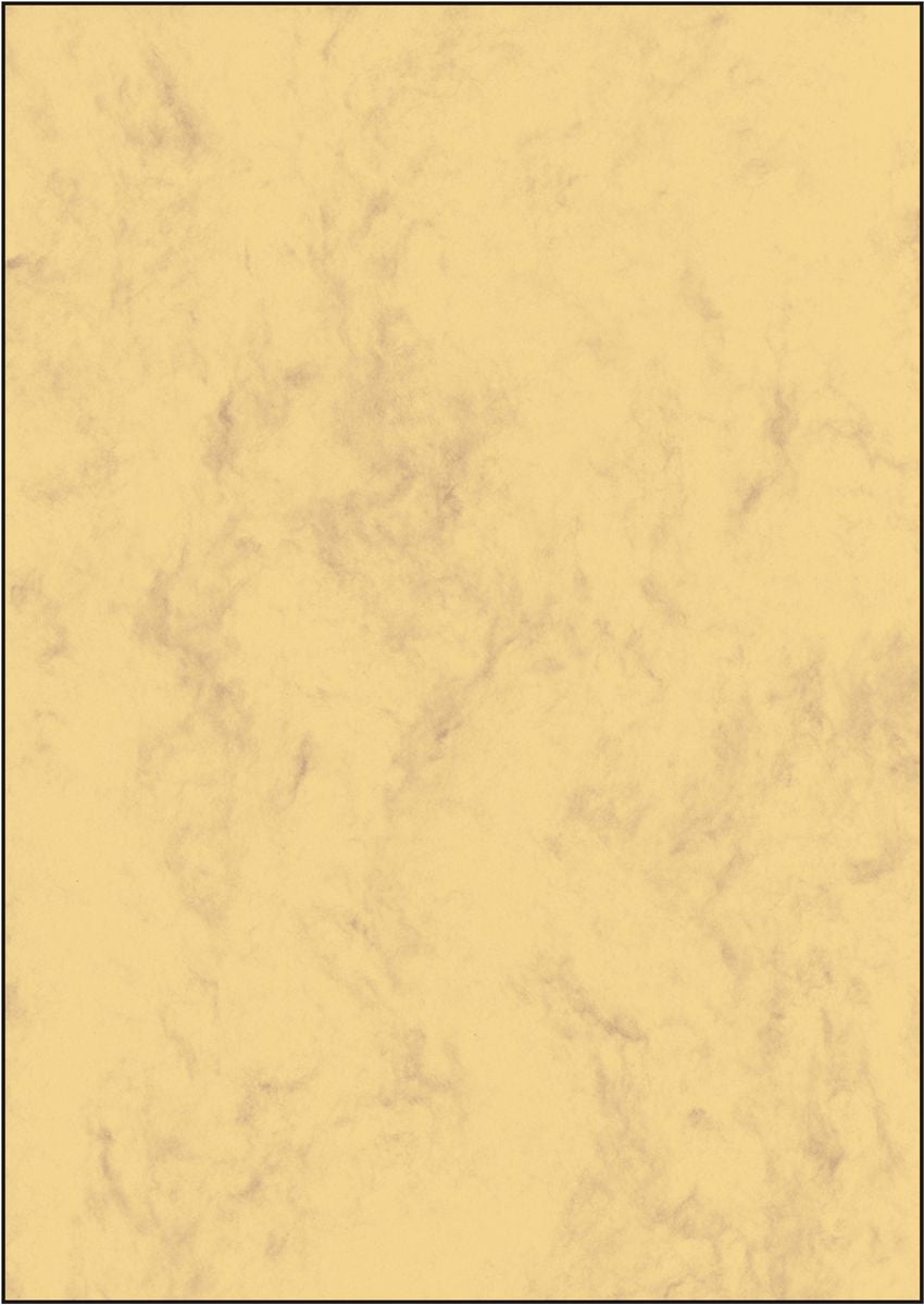 Sigel Motivpapier – A4, 90 g/m², beige, Motiv: Marmor – für Inkjet/Laser/Kopierer – FSC – 100 Blatt