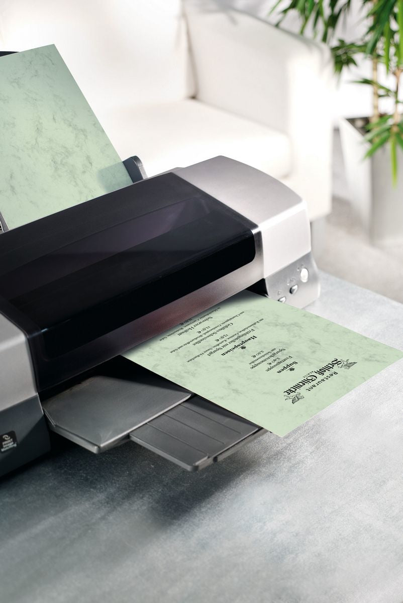 Sigel Marmorpapier Grün – A4, 200 g/m², 50 Blatt