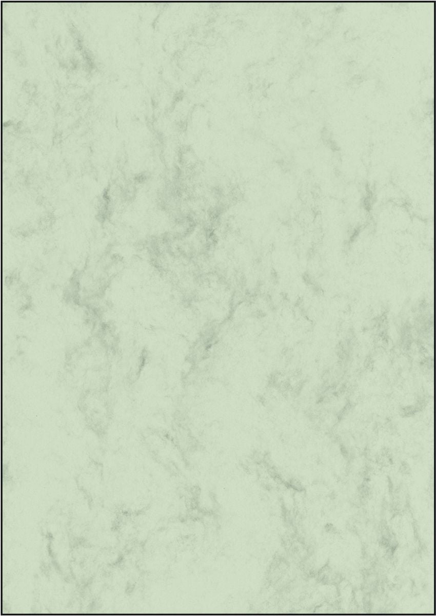 Sigel Marmorpapier Grün – A4, 200 g/m², 50 Blatt